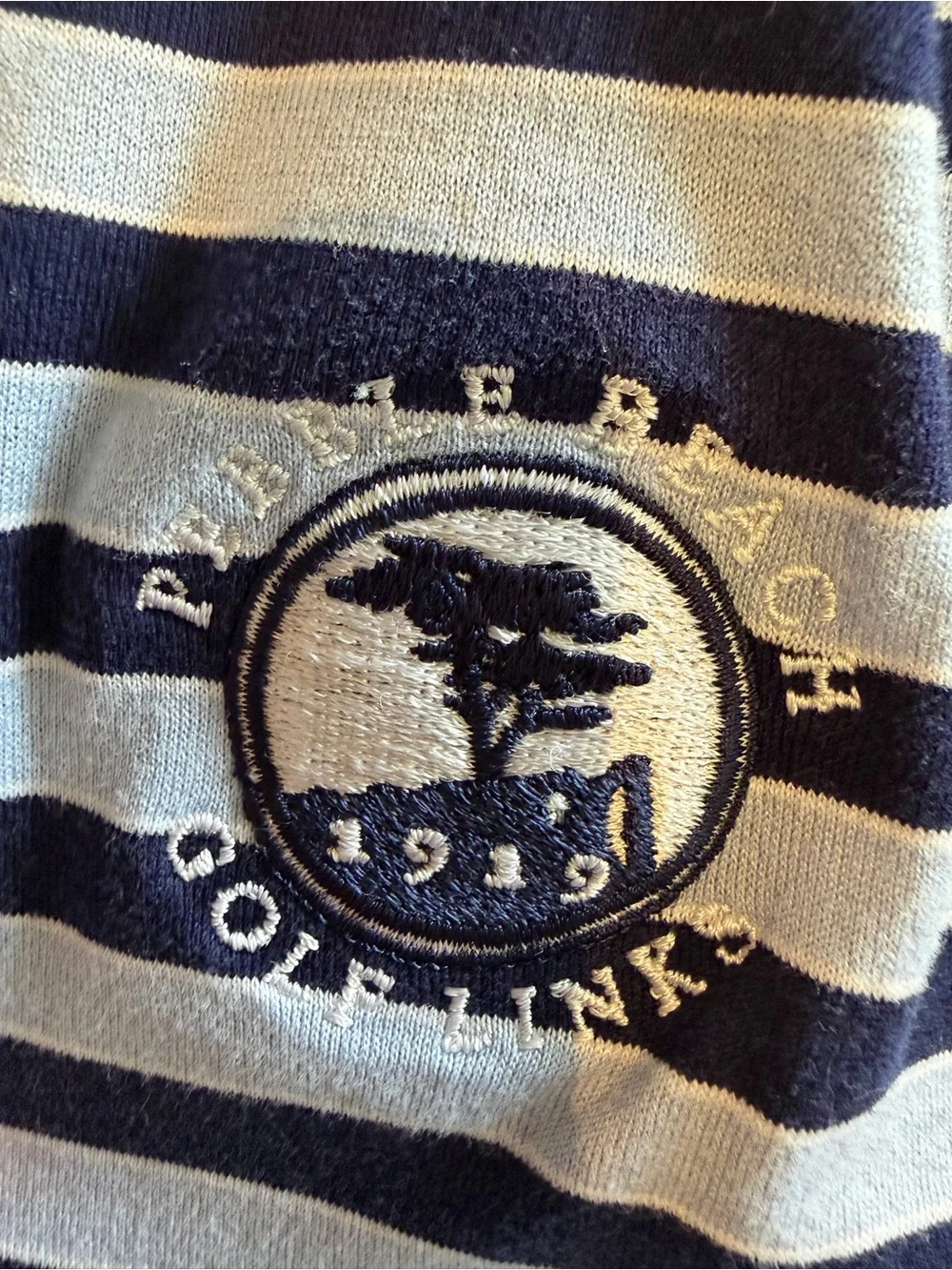 Ralph Lauren Polo Golf Navy & Light Blue Striped Short-Sleeve Polo